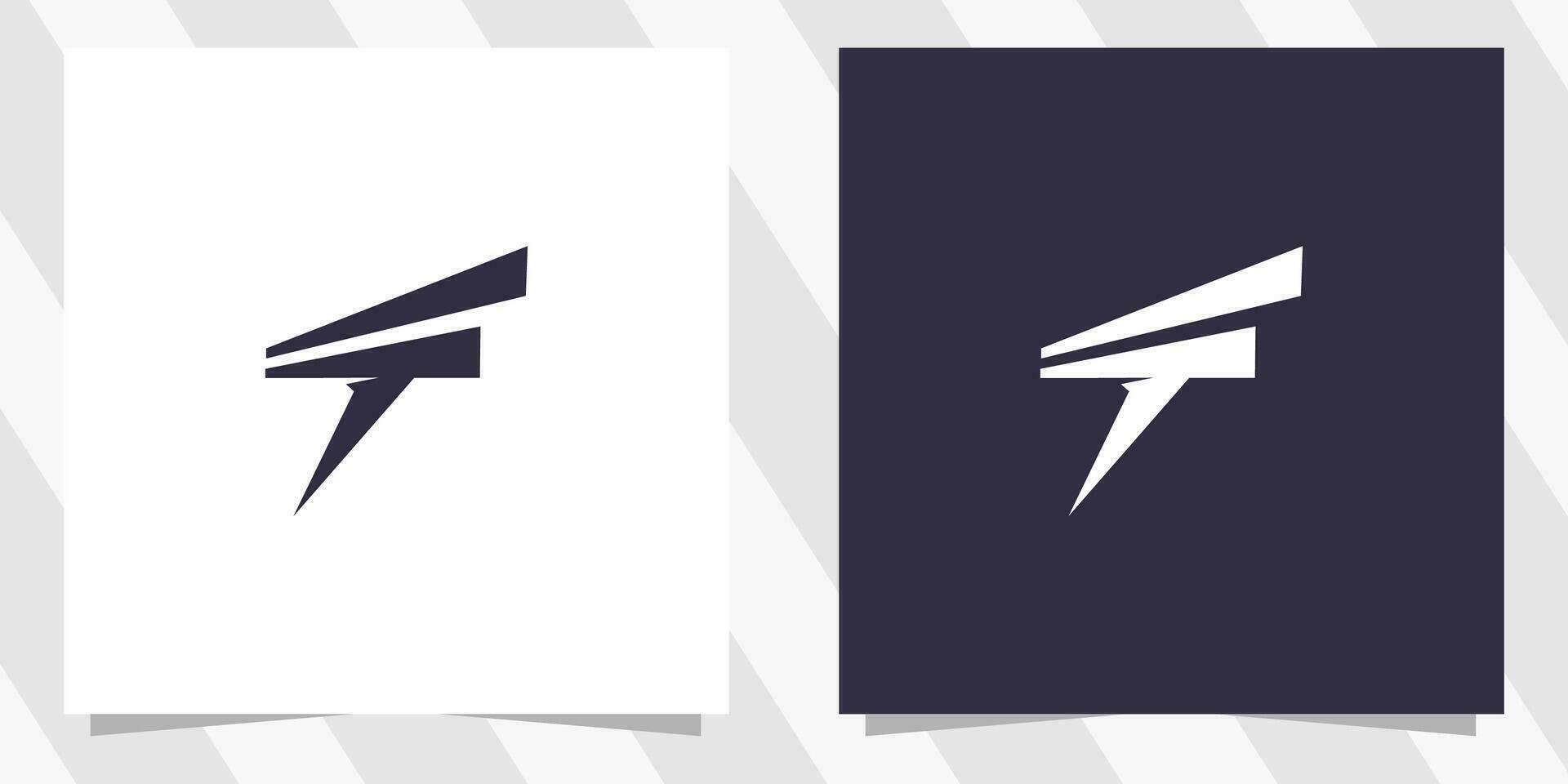 letter tf ft logo design vector