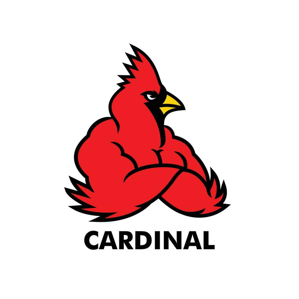 cardenal mascota logo icono diseño ilustración vector