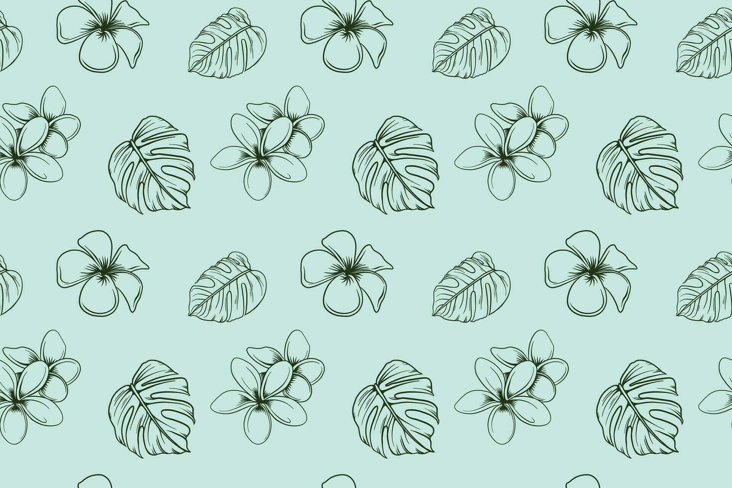 floral Pattern line art vector