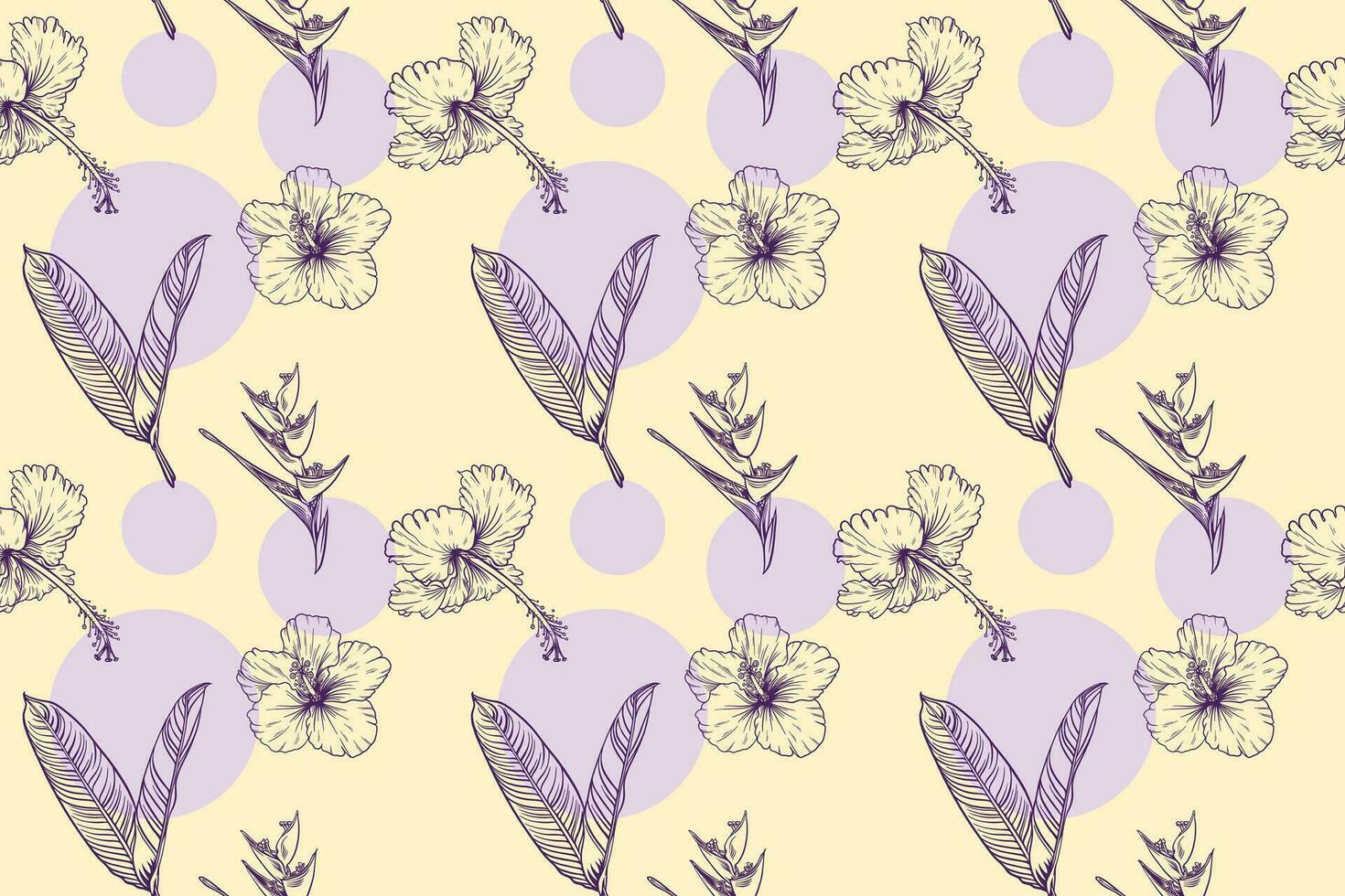 floral Pattern line art vector