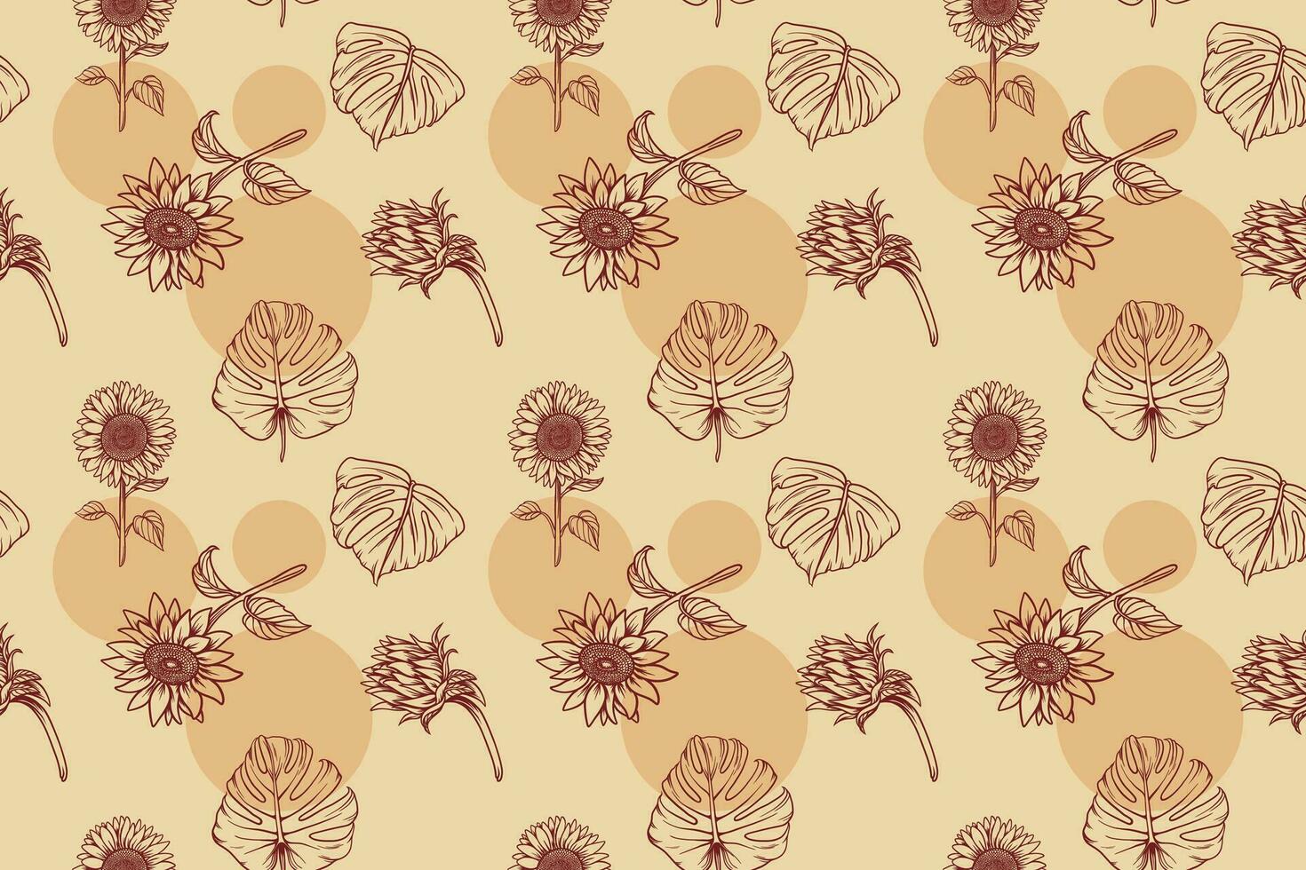 floral Pattern line art vector