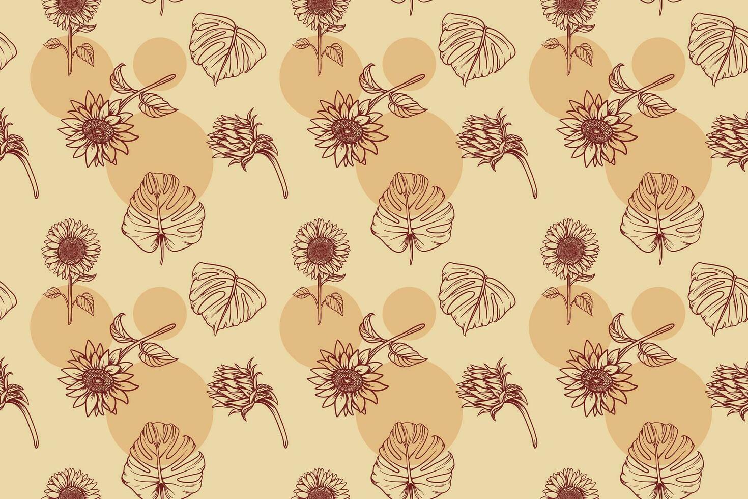 floral Pattern line art vector