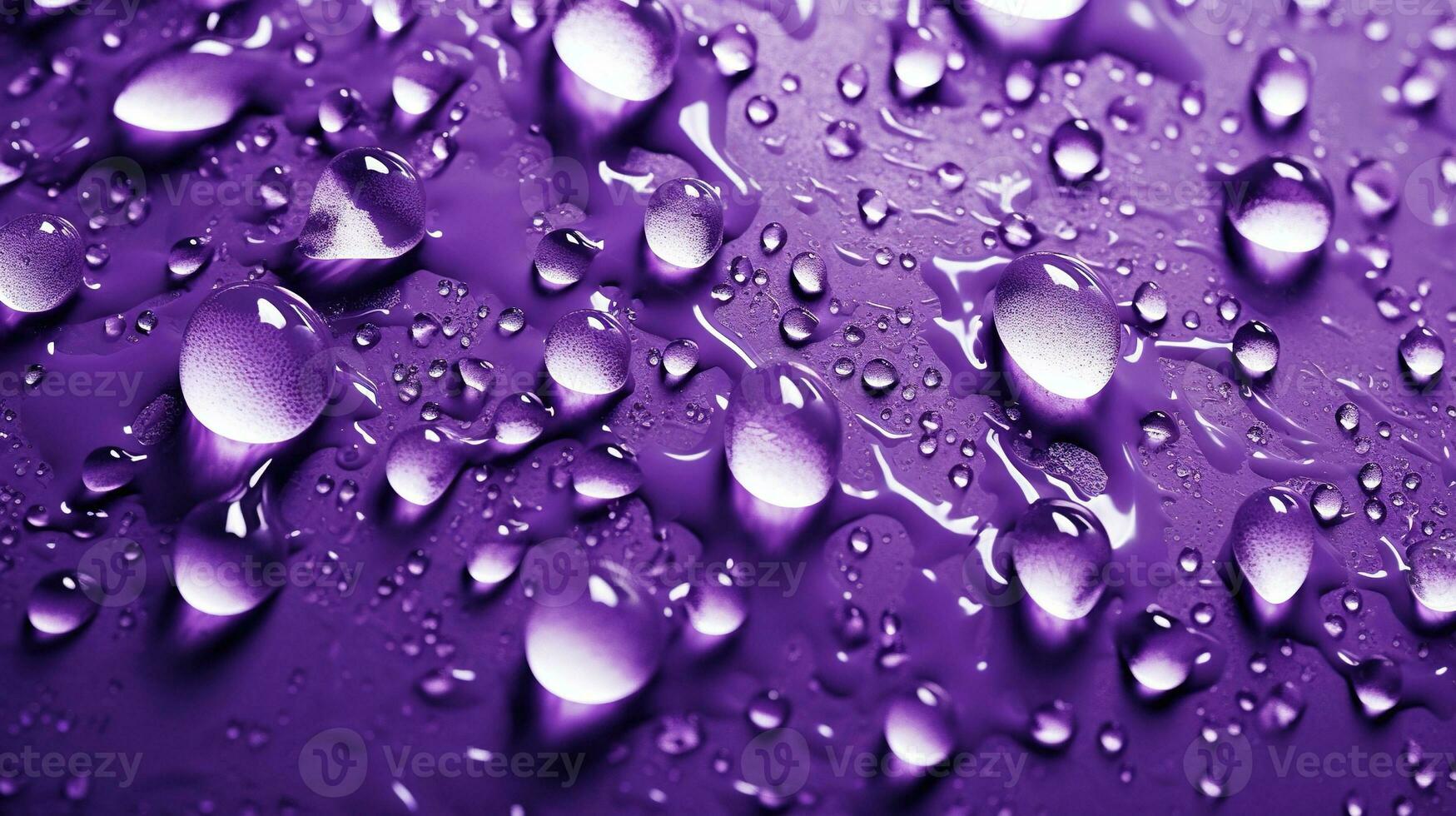 Generative AI, Lavender color. Texture of light violet purple gel with drops and waves on soft background. Liquid beauty product closeup photo