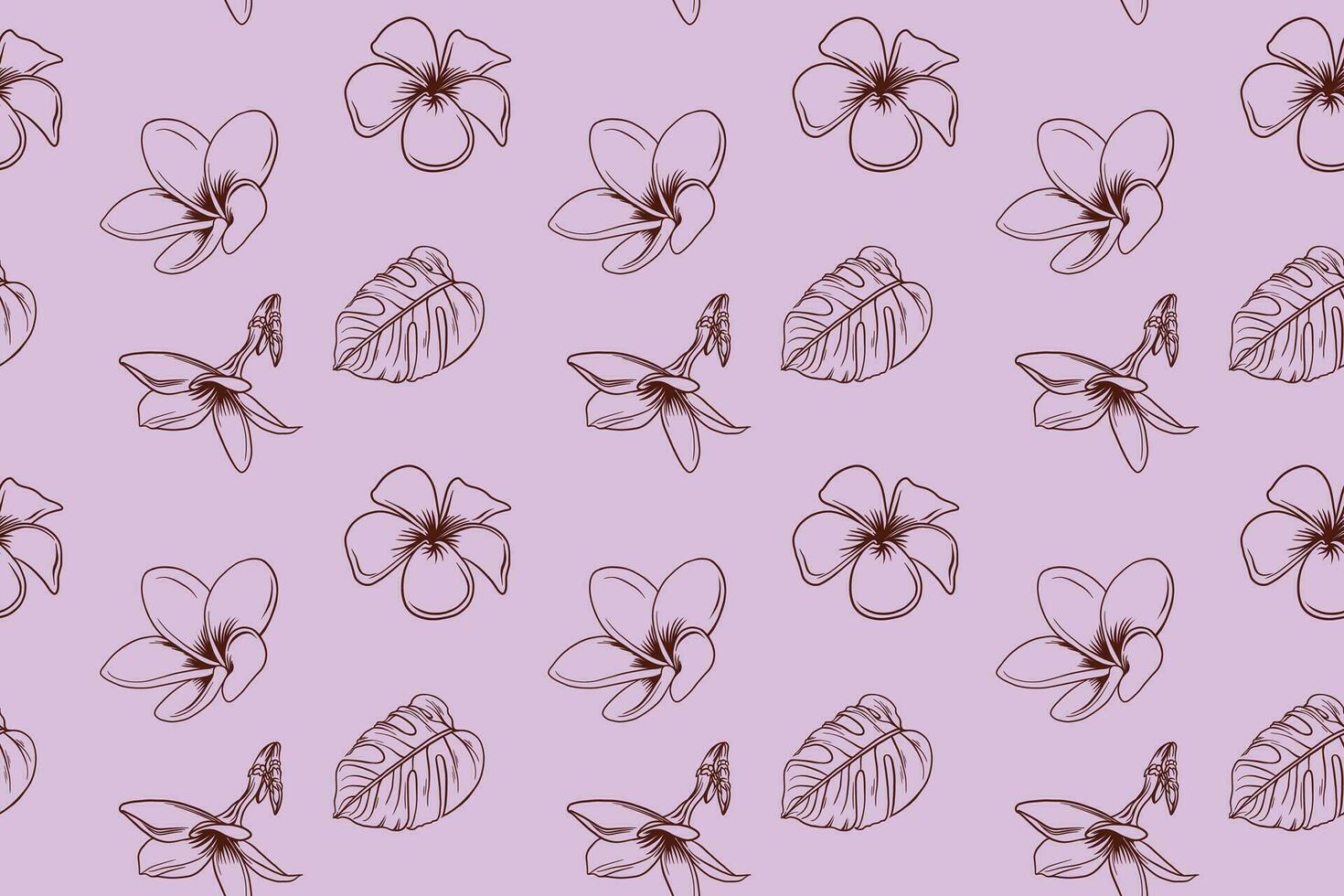 floral Pattern line art vector
