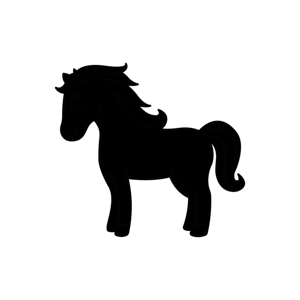 Horse silhouette icon illustration template for many purpose. Isolated on white background vector