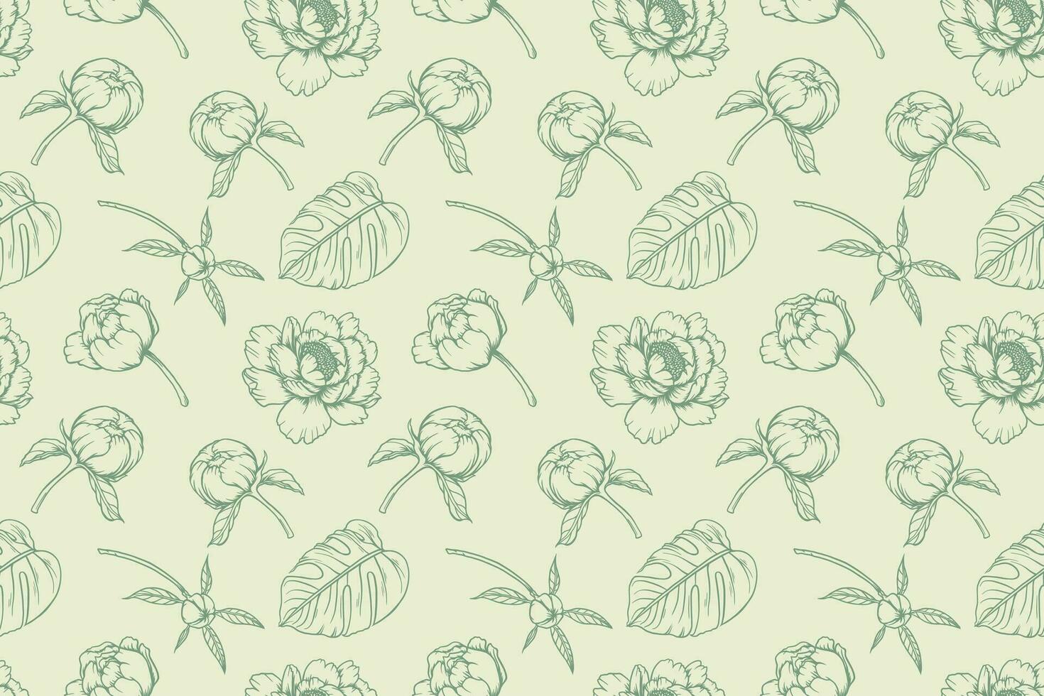 floral pattern in vintage hand drawn, with baby soft colors. vector files