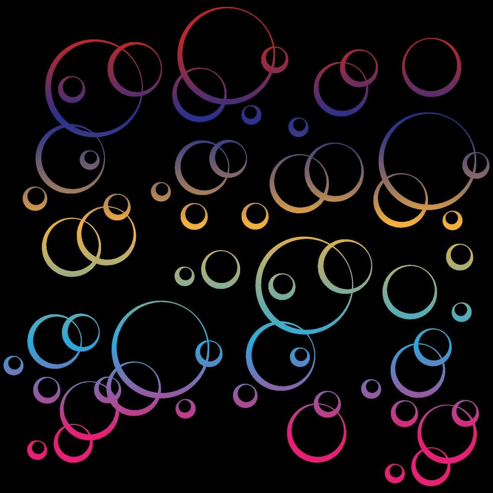 Abstract seamless background made of set of rings. Vector illustration