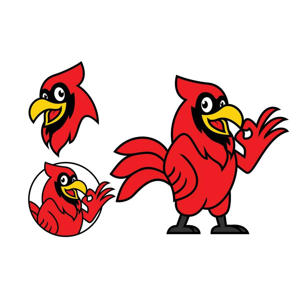 Cardinal mascot logo icon design illustration vector