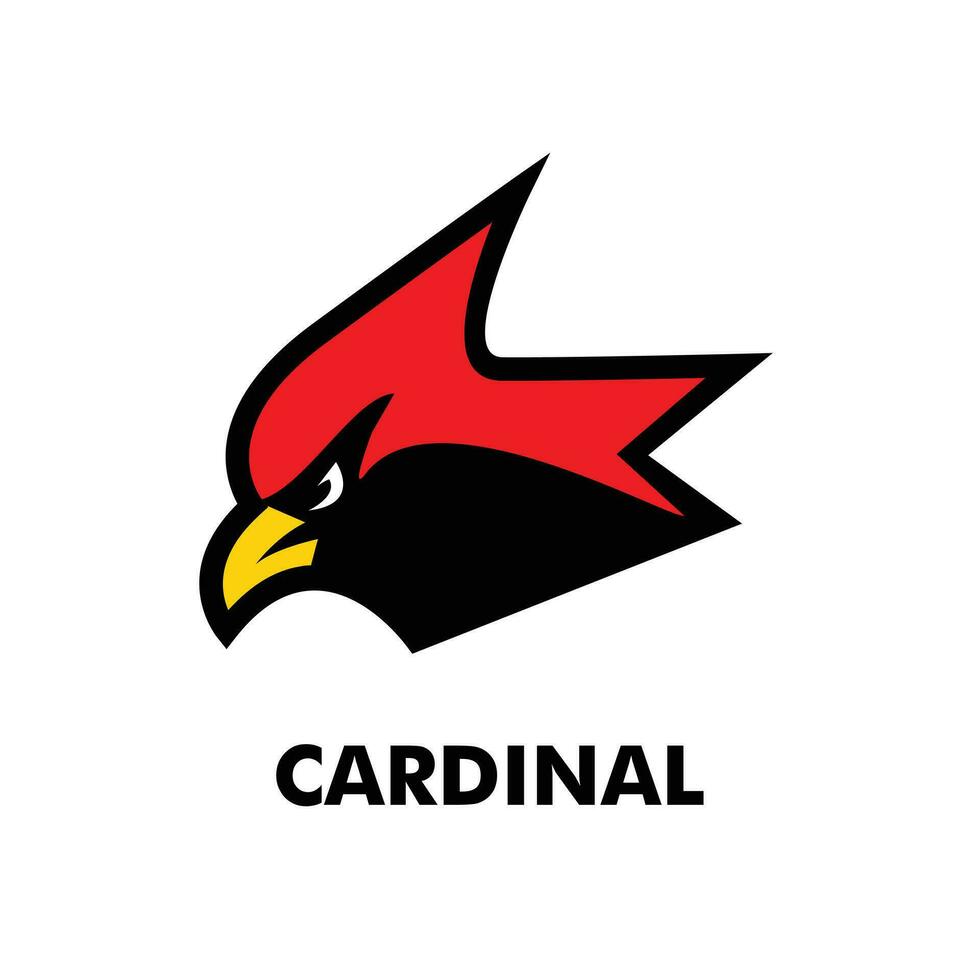 cardenal mascota logo icono diseño ilustración vector