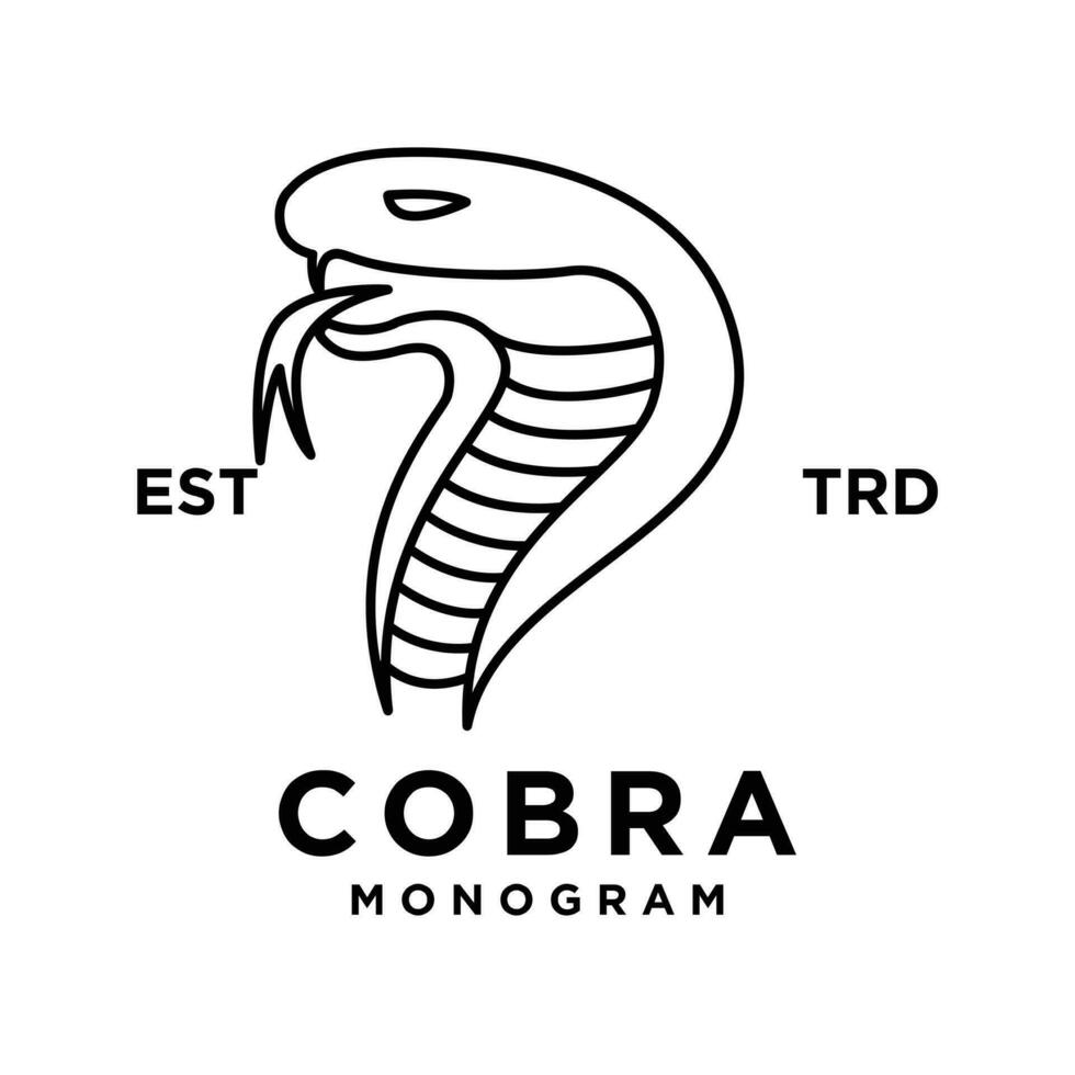 cobra serpiente logo icono diseño vector