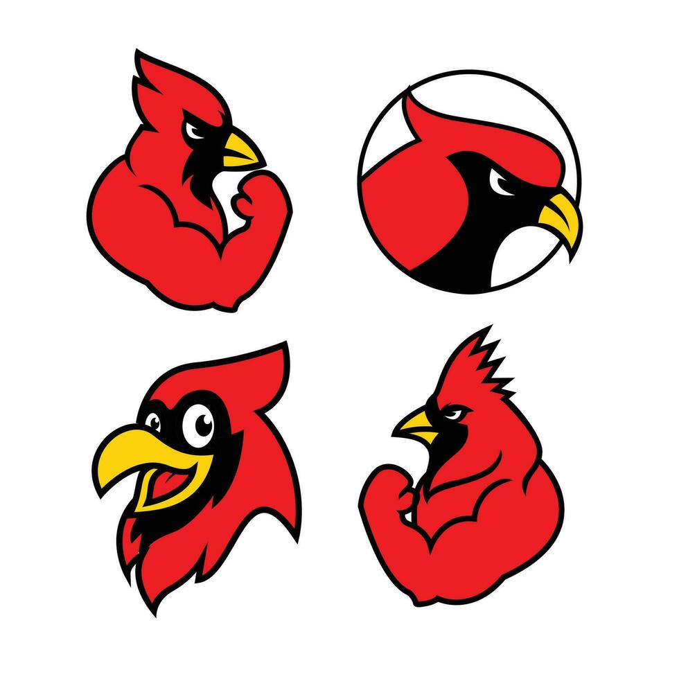 Cardinal mascot logo icon design illustration vector