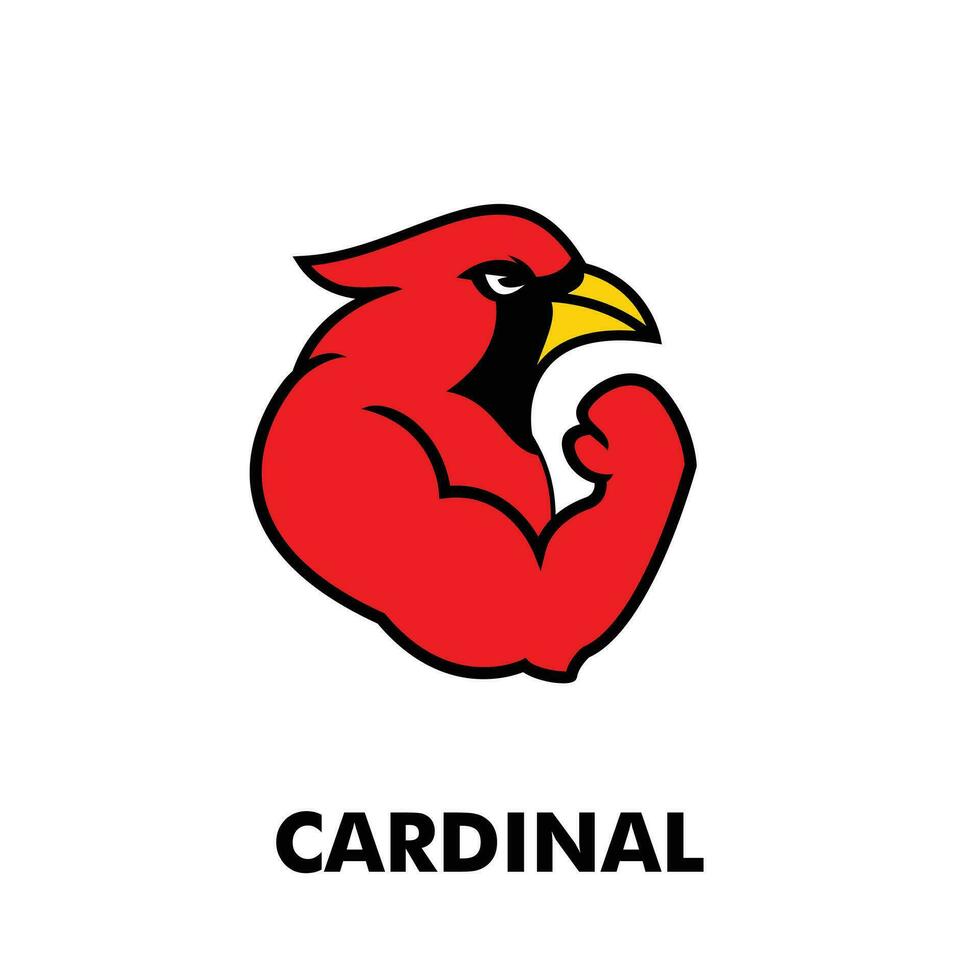 cardenal mascota logo icono diseño ilustración vector