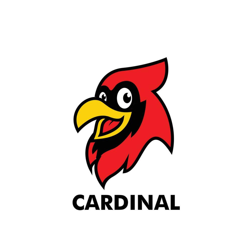 cardenal mascota logo icono diseño ilustración vector