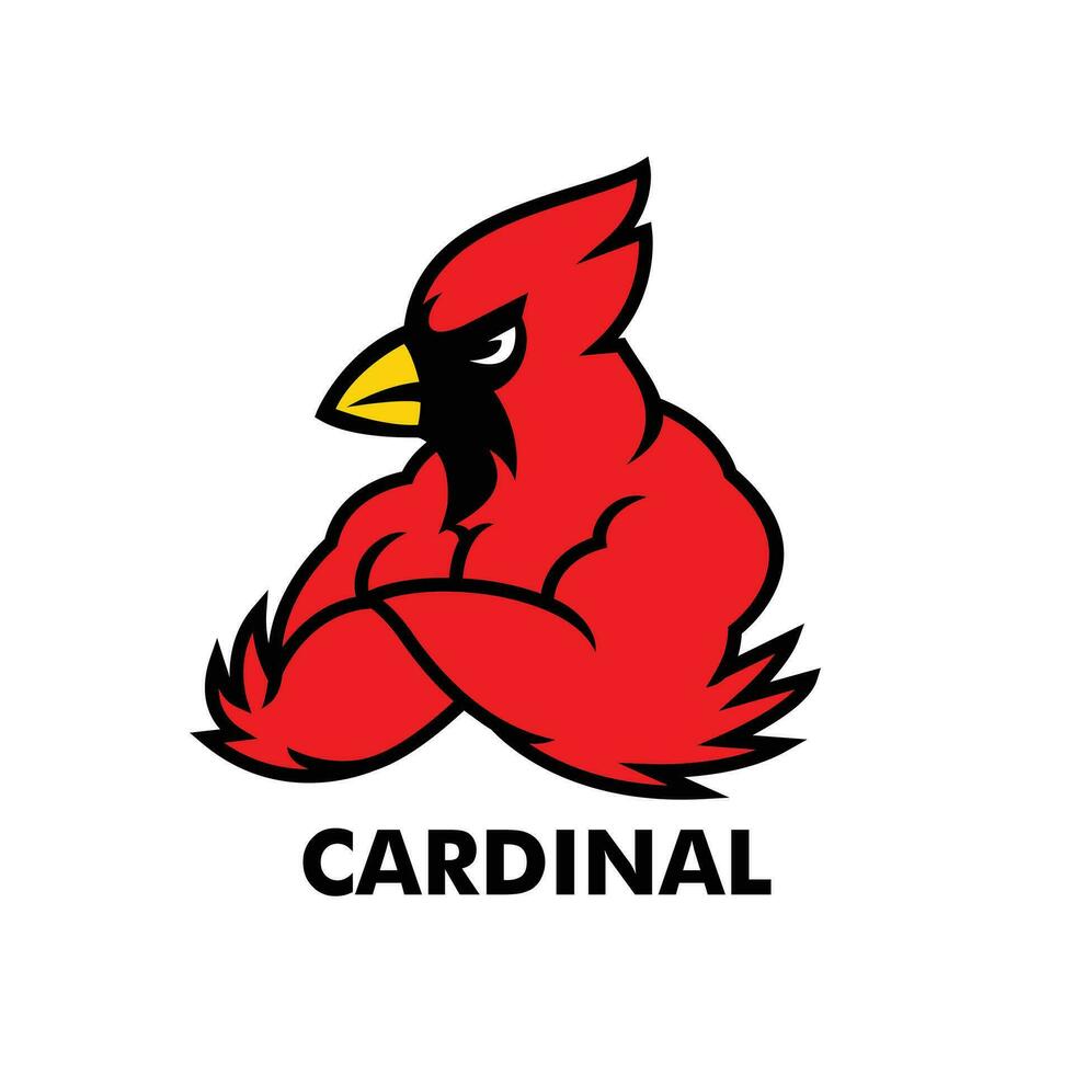 cardenal mascota logo icono diseño ilustración vector