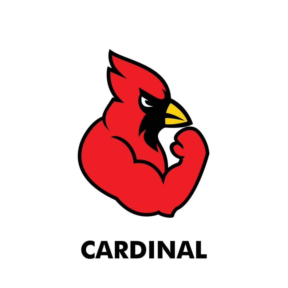 Cardinal mascot logo icon design illustration vector