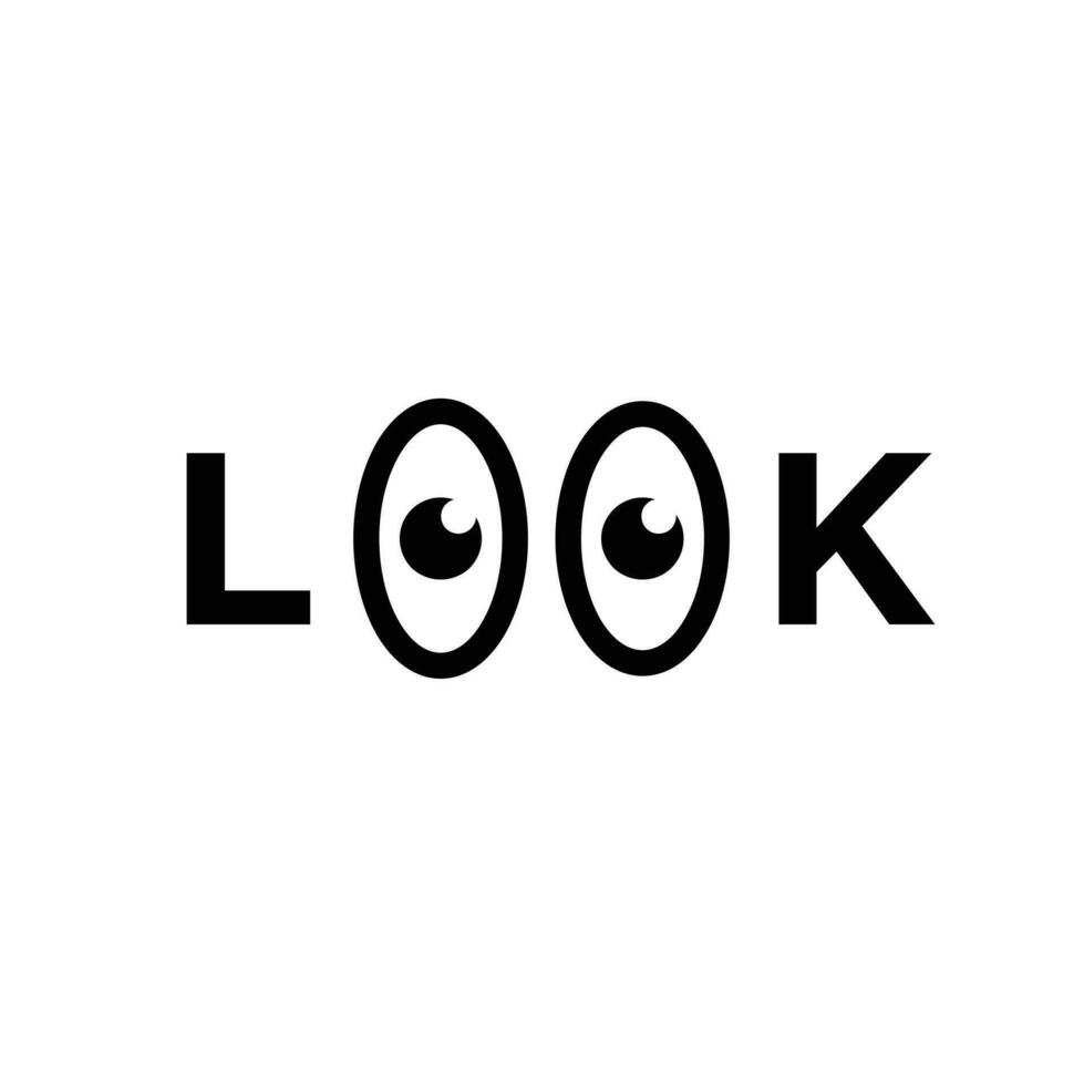Eye Letter look logo icon design template vector