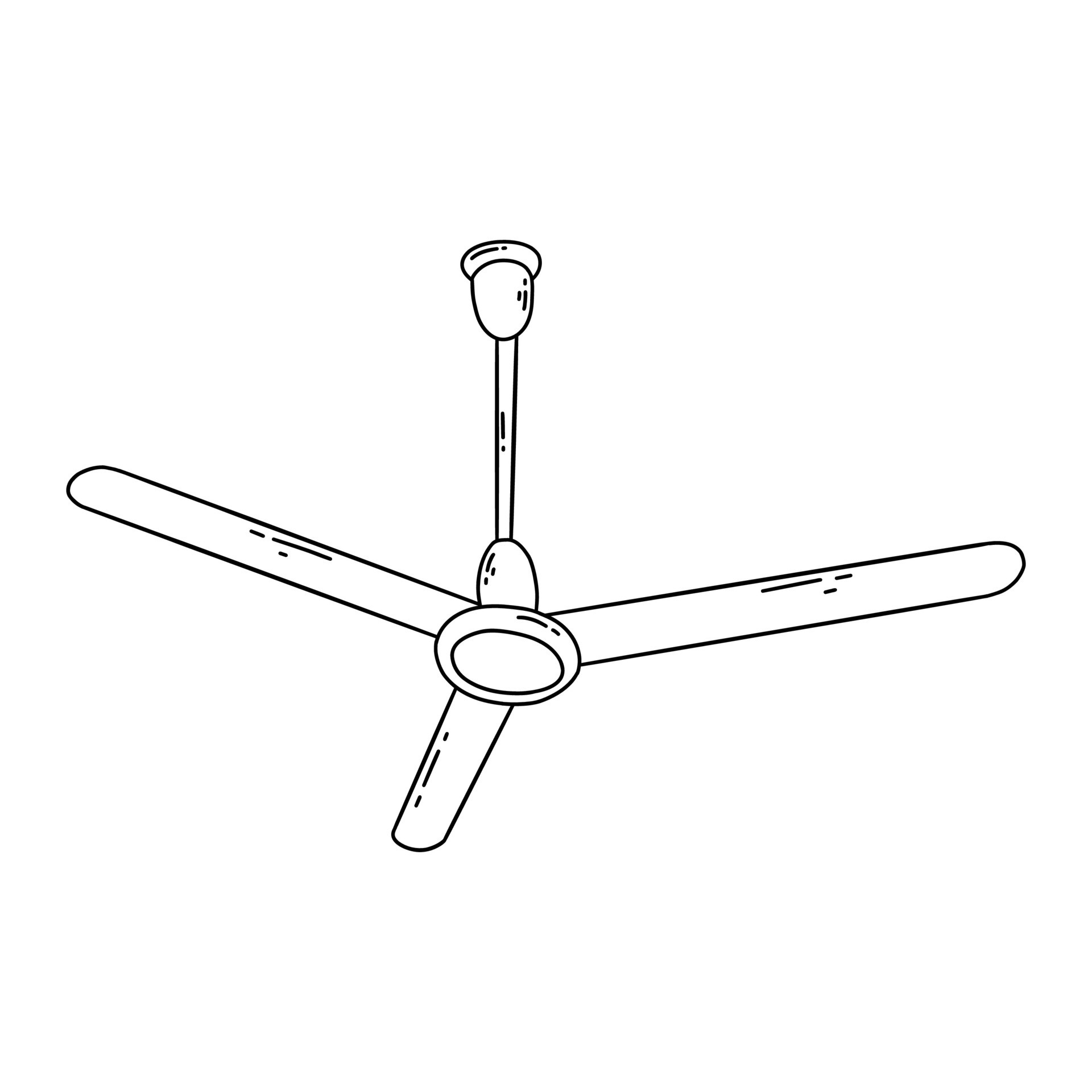 Ceiling fan black and white blower. Vector 26780438 Vector Art at Vecteezy