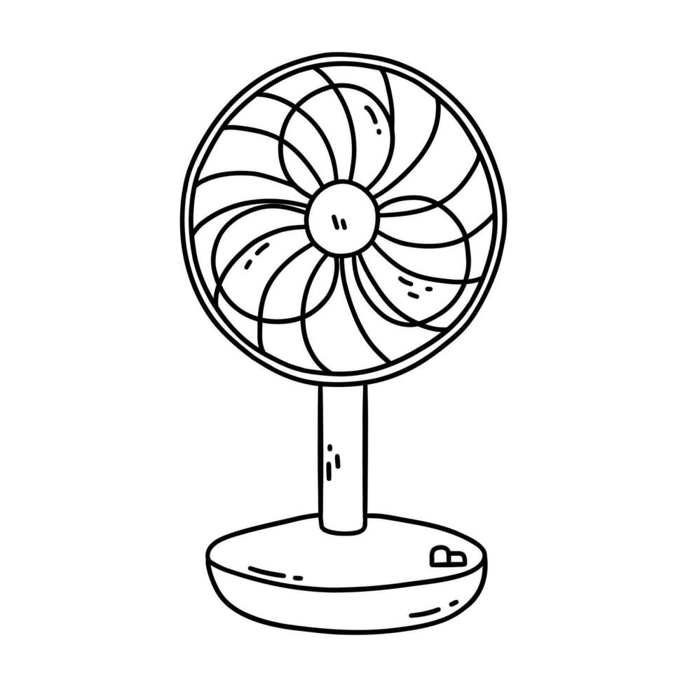 electric fan coloring page