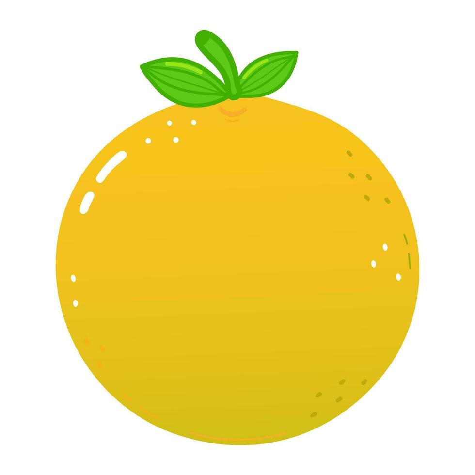 Grapefruit character. Vector hand drawn cartoon kawaii character illustration icon. Isolated on white background. Grapefruit character concept
