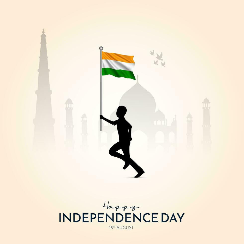 Indian Independence Day Celebration of the 76th Independence Day vector