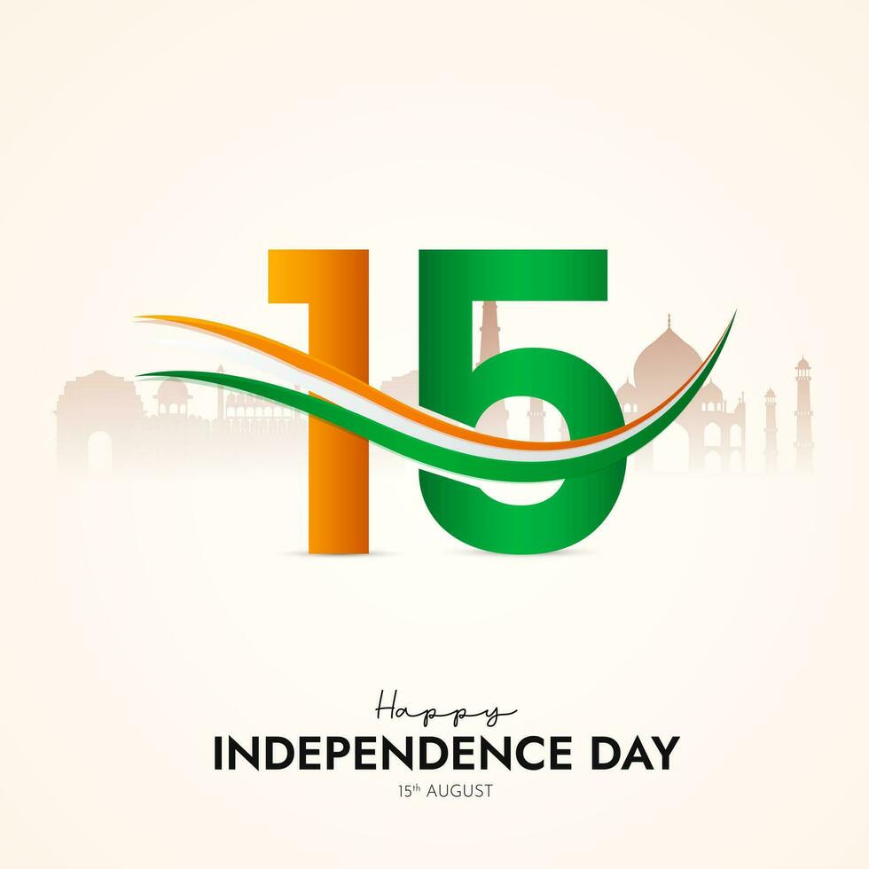 Indian Independence Day Celebration of the 76th Independence Day vector