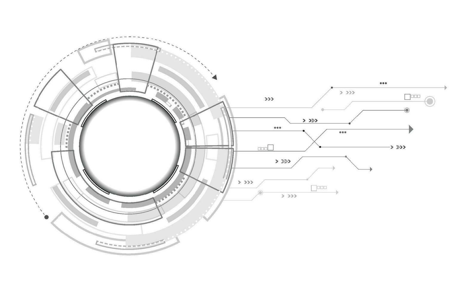 Hi-tech circle digital futuristic technology vector