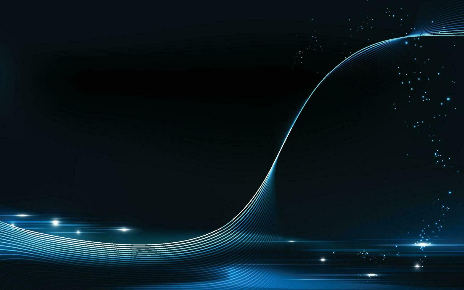Abstract background of the sea and the night sky with glittering stars vector