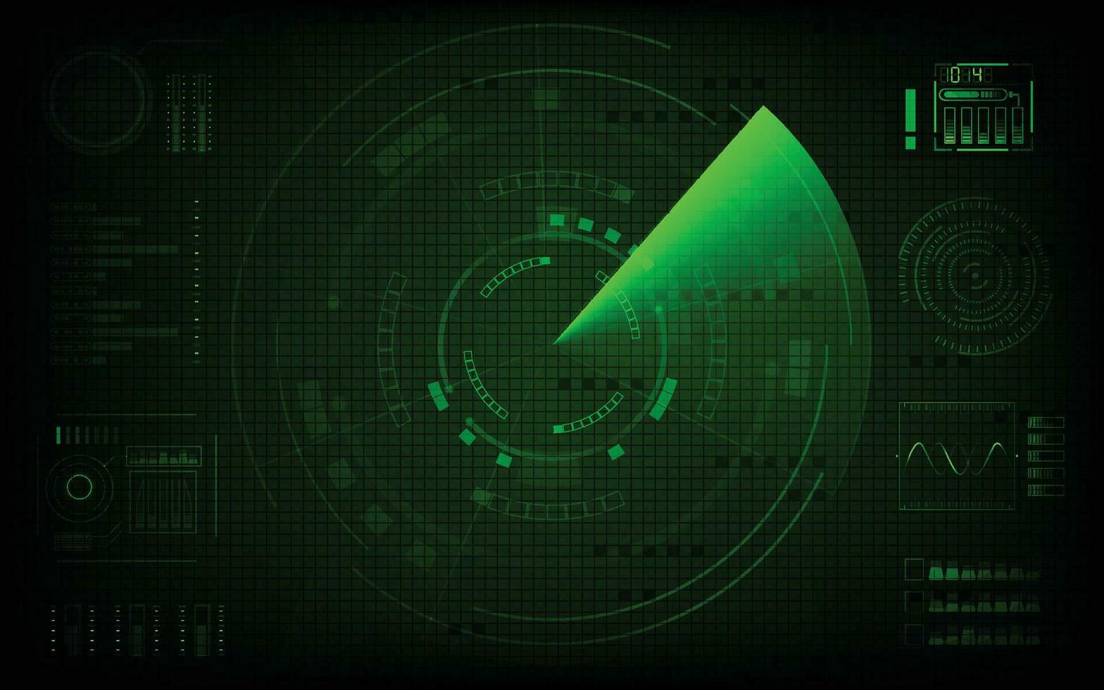 Radar scan searching concept abstract technology vector