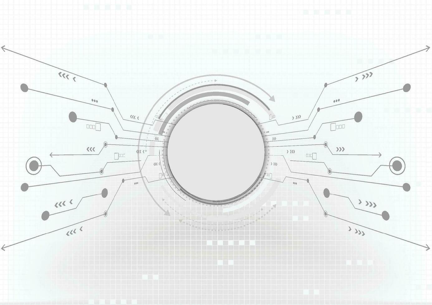 Hi-tech digital technology circle futuristic concept background vector