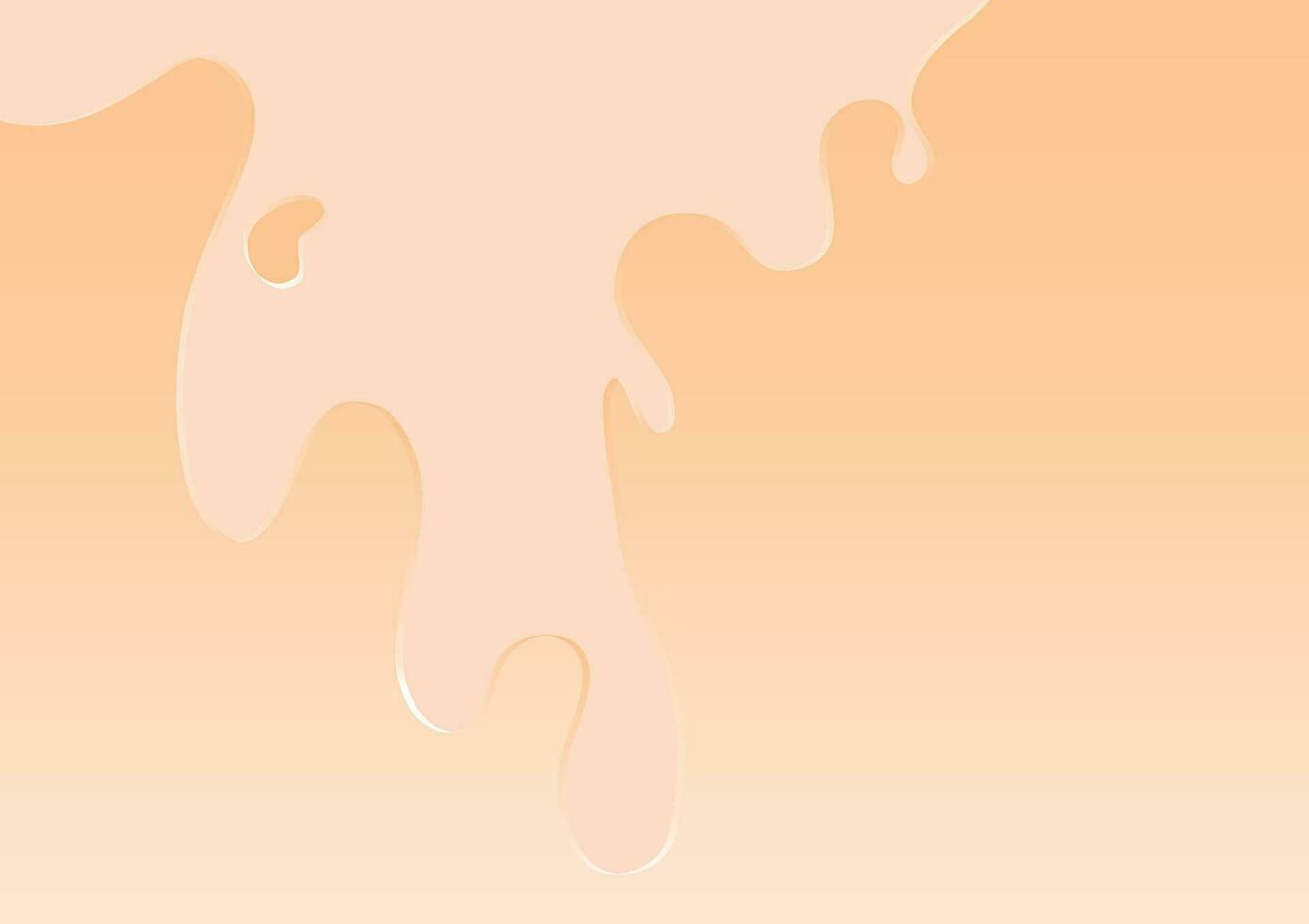 Orange pastels liquid flow fluid shapes modern concept background vector