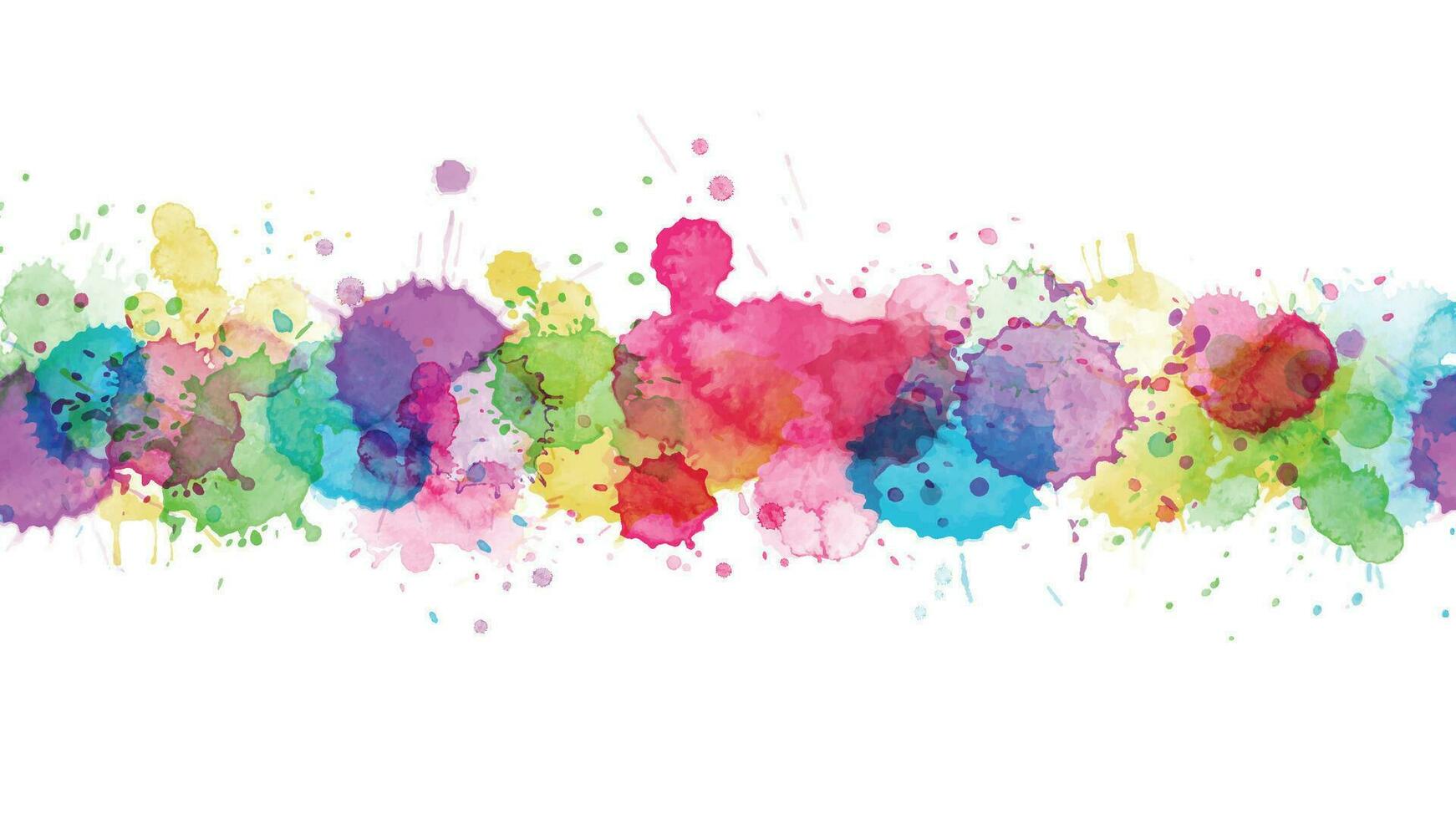 Modern template design with Multicolored splash watercolor blot vector