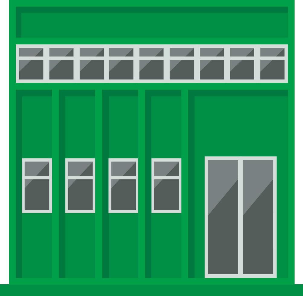 green building illustration vector