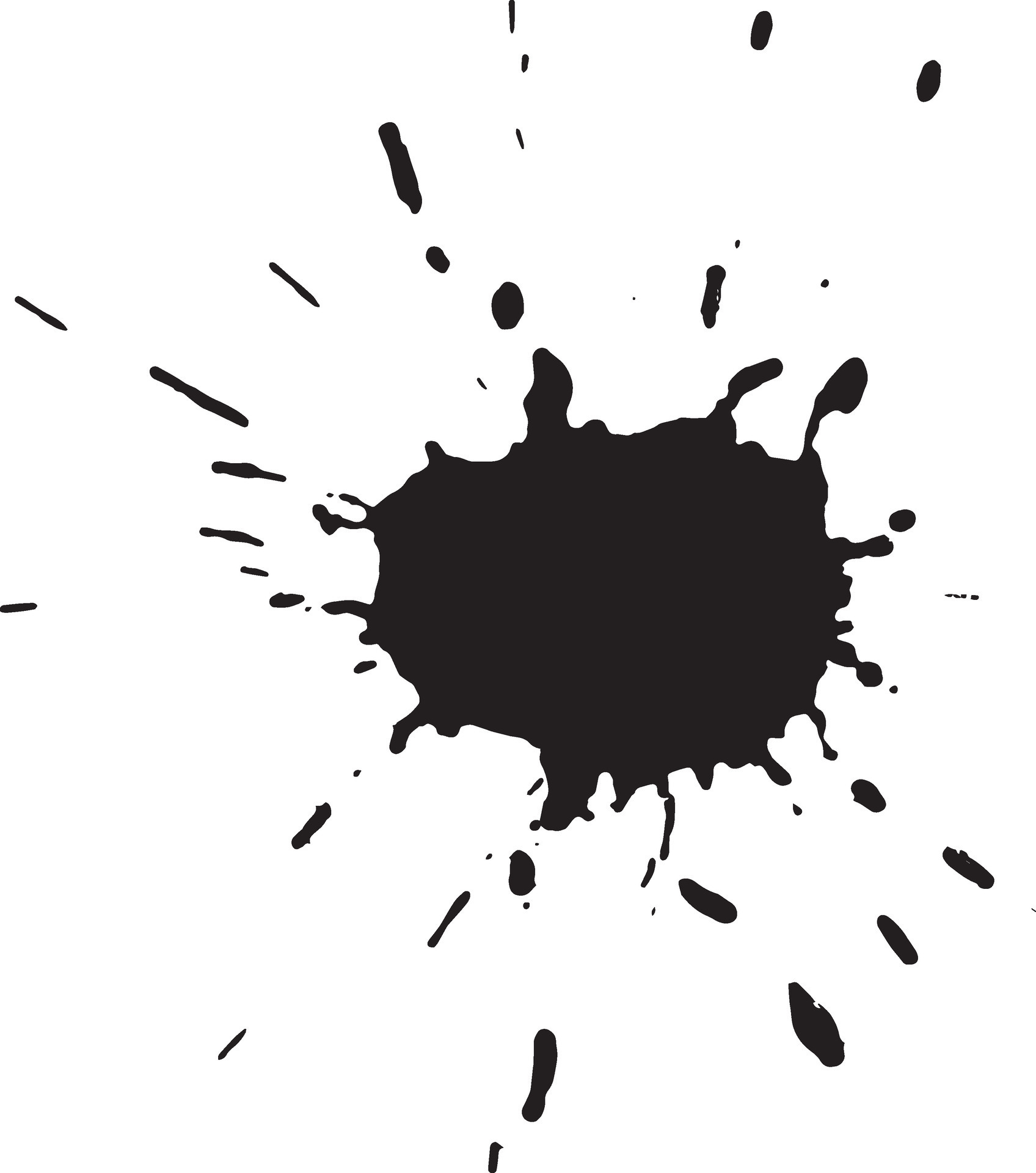 Black ink paint spot. Blob 26780814 Vector Art at Vecteezy