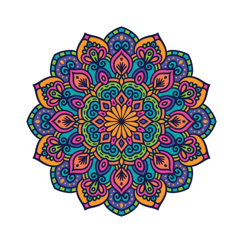 Colorful mandala design. Indian mandala. Mandala background. vector