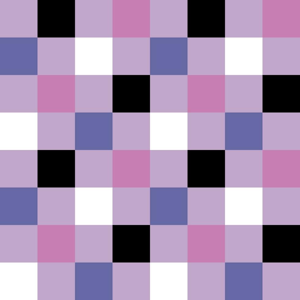Checkered seamless pattern. Chessboard background. Purple plaid background. Checkereded background vector