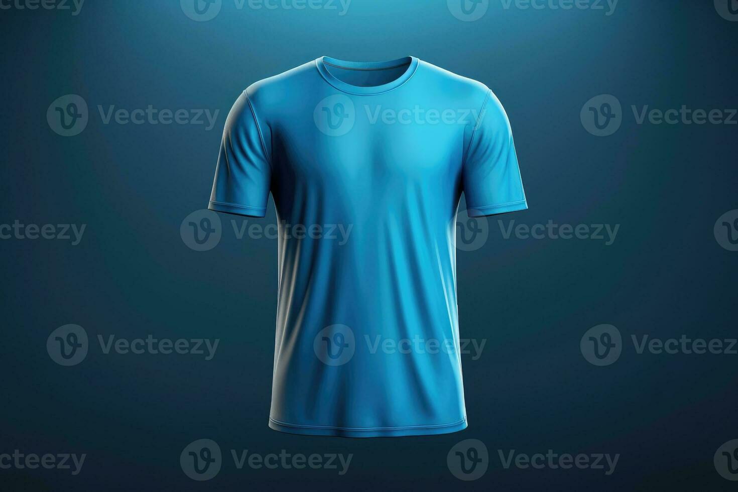 Blue T-shirt with short sleeves. photo