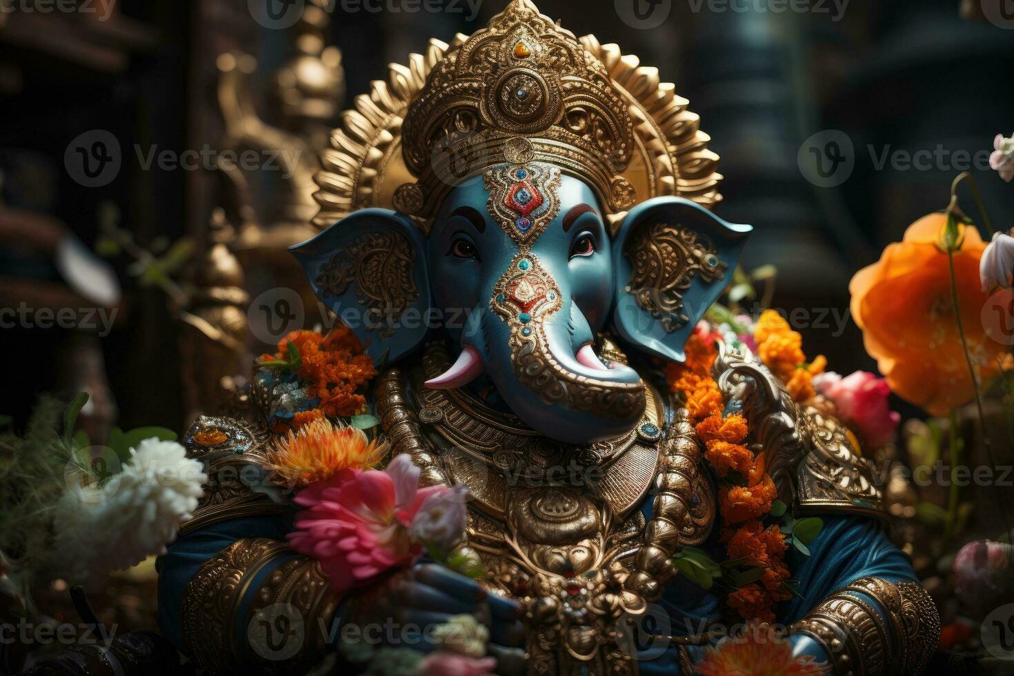 Lord Ganesha, the celebration of Ganesh. photo