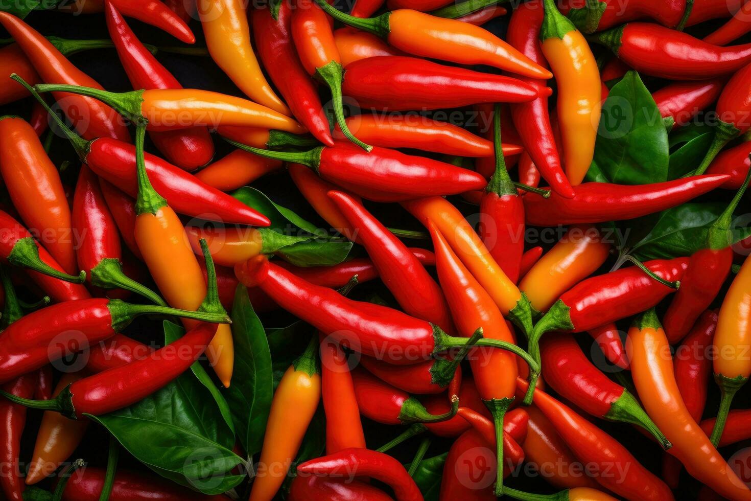 Red and orange peppers background photo