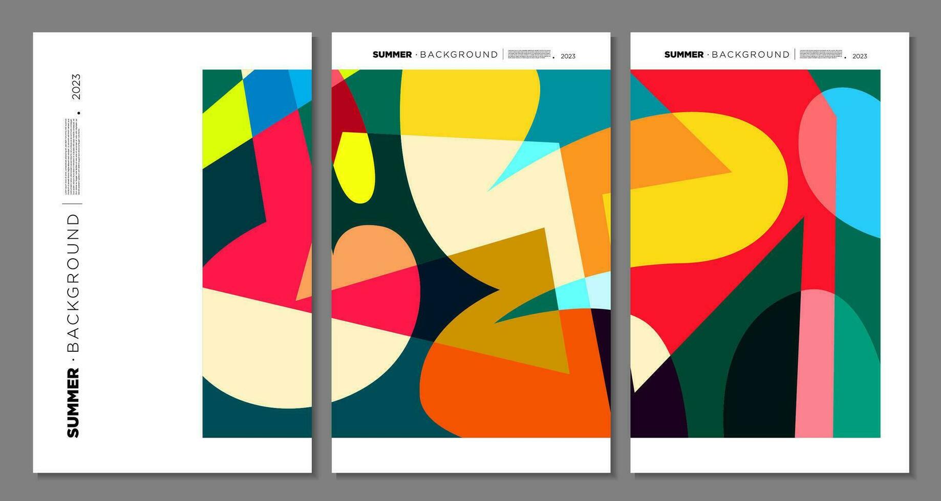 Vector Colorful Abstract Geometric and Liquid Background for Summer Festival