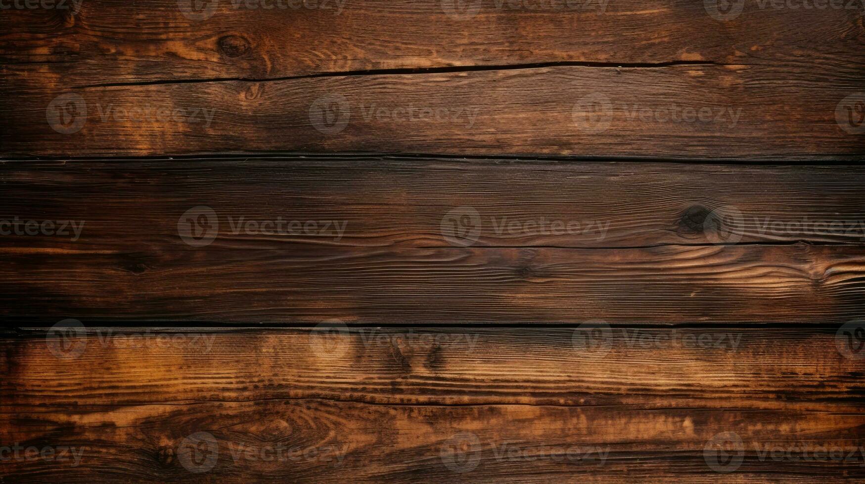 Old vintage brown wooden texture, wooden plank floor. Wood timber wall background. Generative AI photo