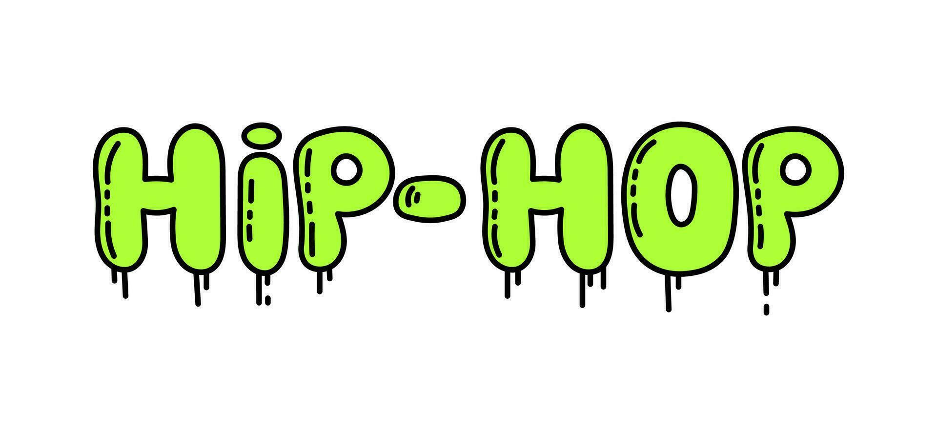 Hip-hop graffiti inscription with drips vector