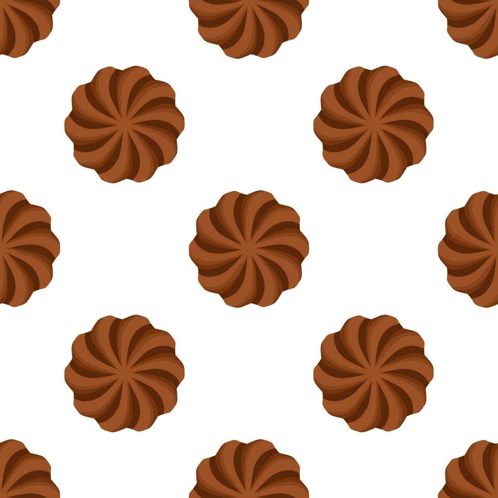 Pattern homemade cookie different taste in pastry biscuit vector