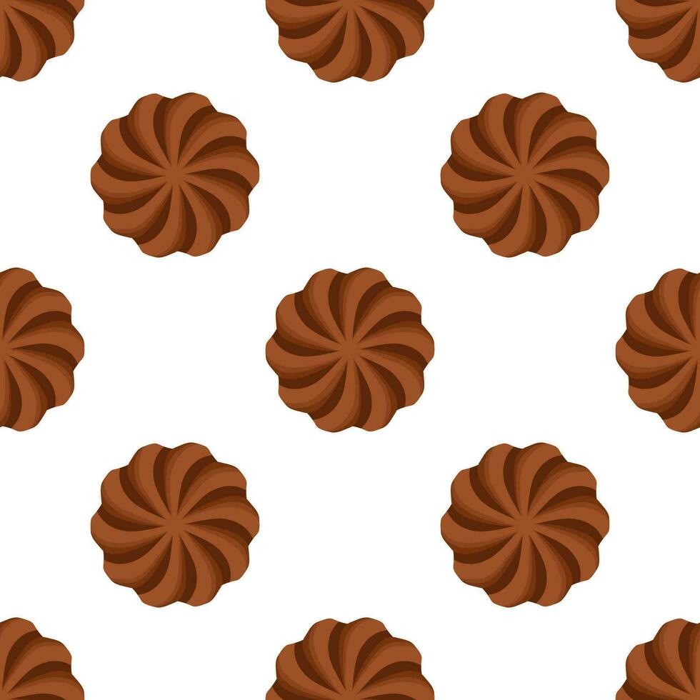 Pattern homemade cookie different taste in pastry biscuit vector