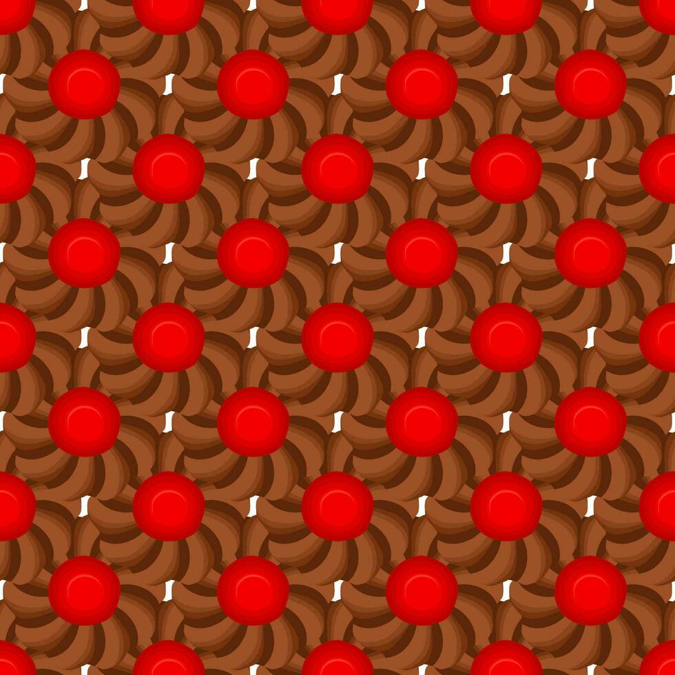 Pattern homemade cookie different taste in pastry biscuit vector