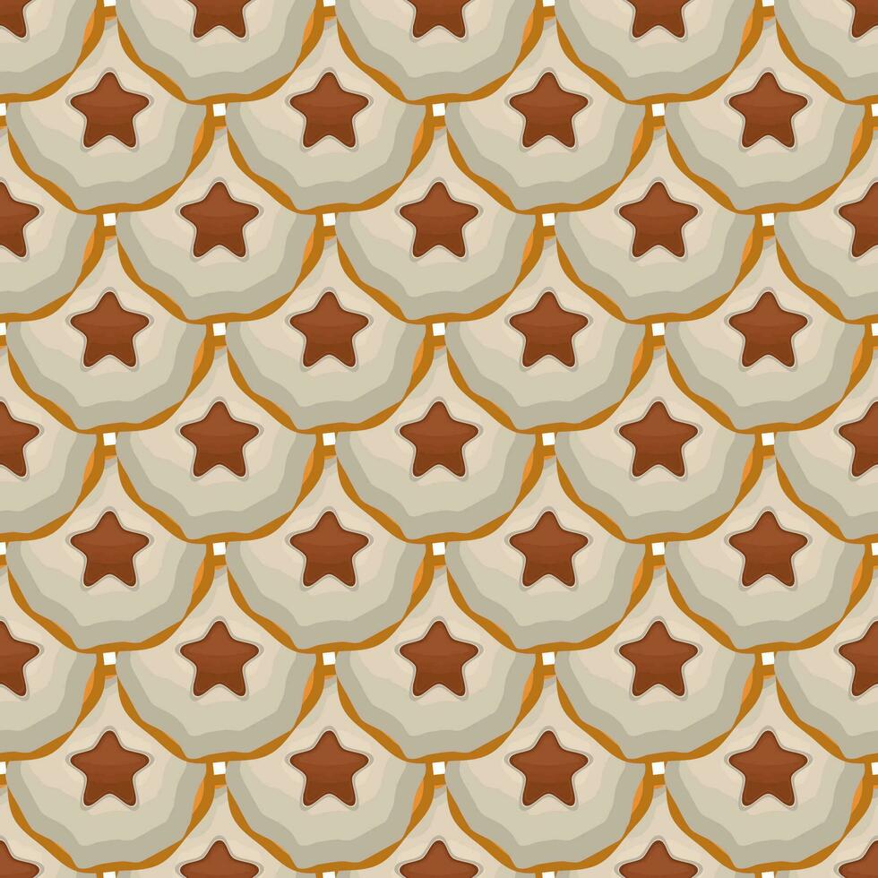 Pattern homemade cookie different taste in pastry biscuit vector