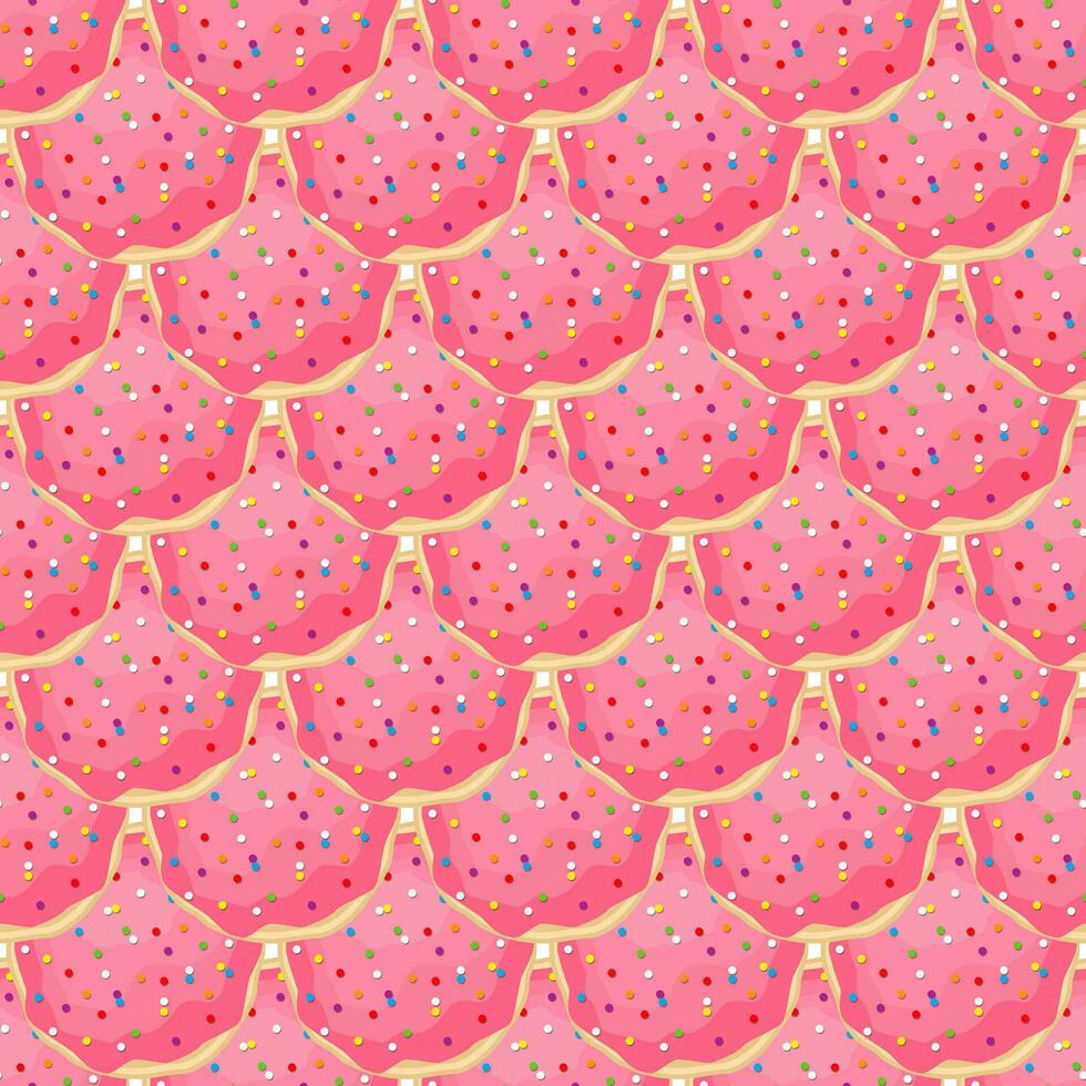 Pattern homemade cookie different taste in pastry biscuit vector