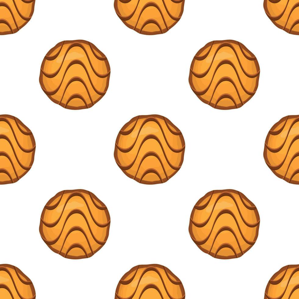 Pattern homemade cookie different taste in pastry biscuit vector