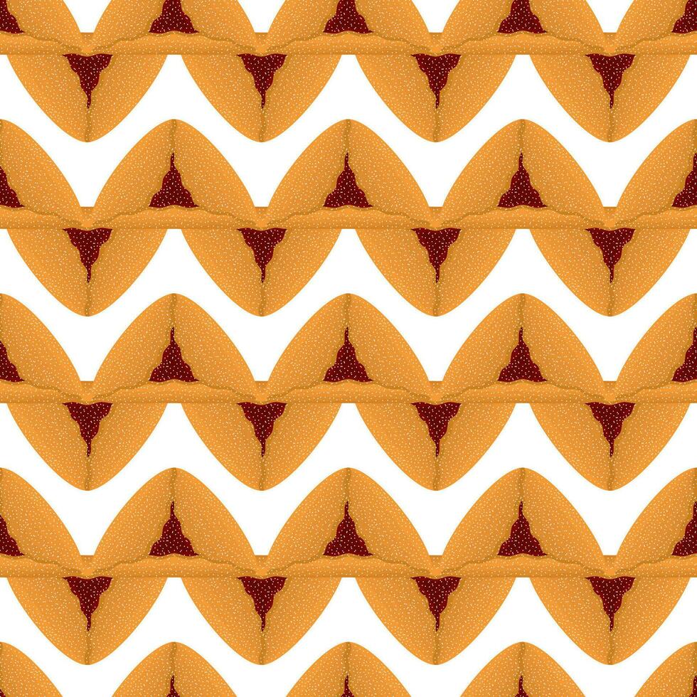 Pattern homemade cookie different taste in pastry biscuit vector