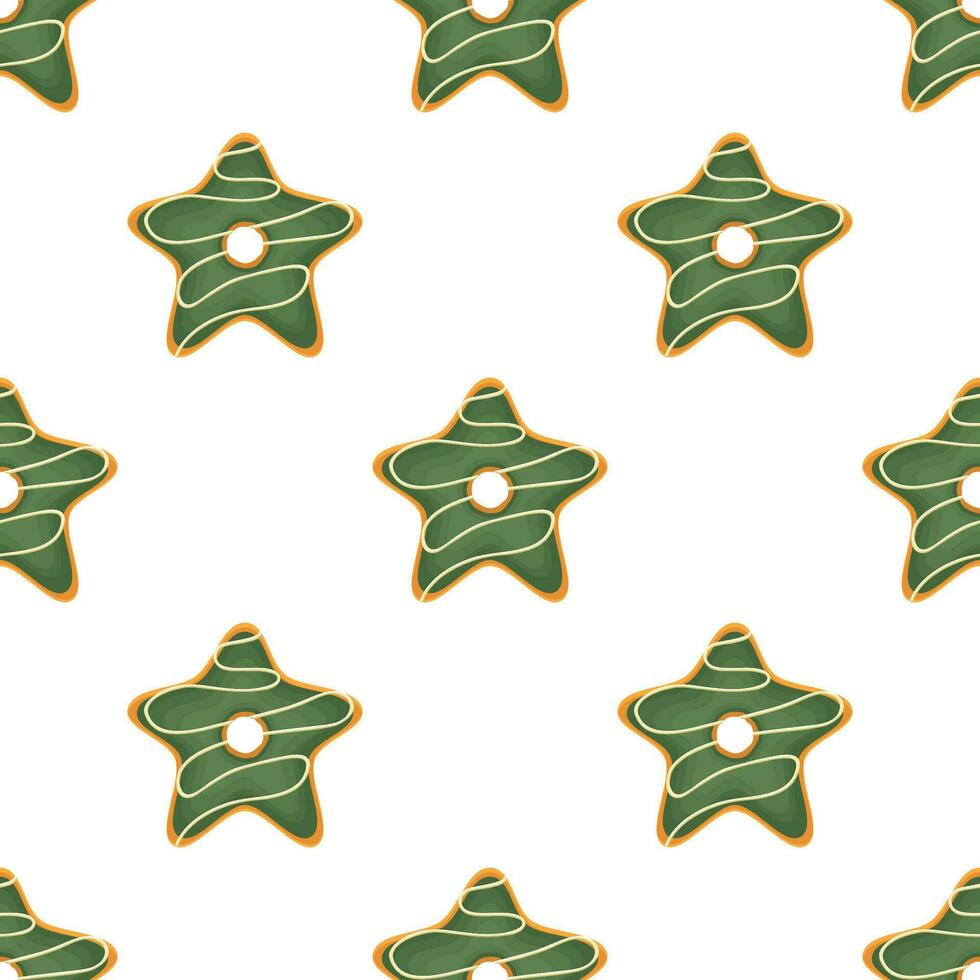 Pattern homemade cookie different taste in pastry biscuit vector