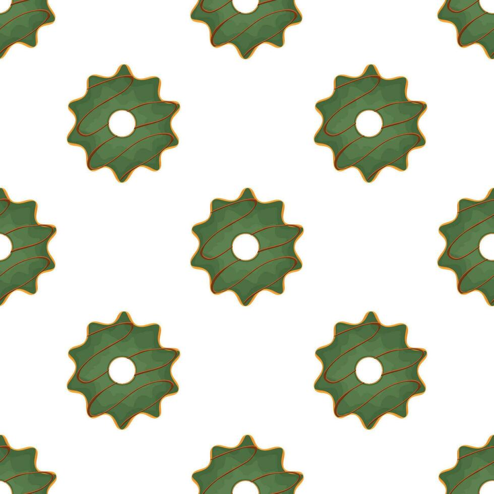 Pattern homemade cookie different taste in pastry biscuit vector